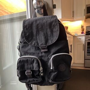 Kipling black mini back pack